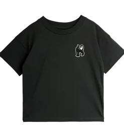 Børn Mini Rodini T-Shirts|T-shirt - Panther patch - Sort