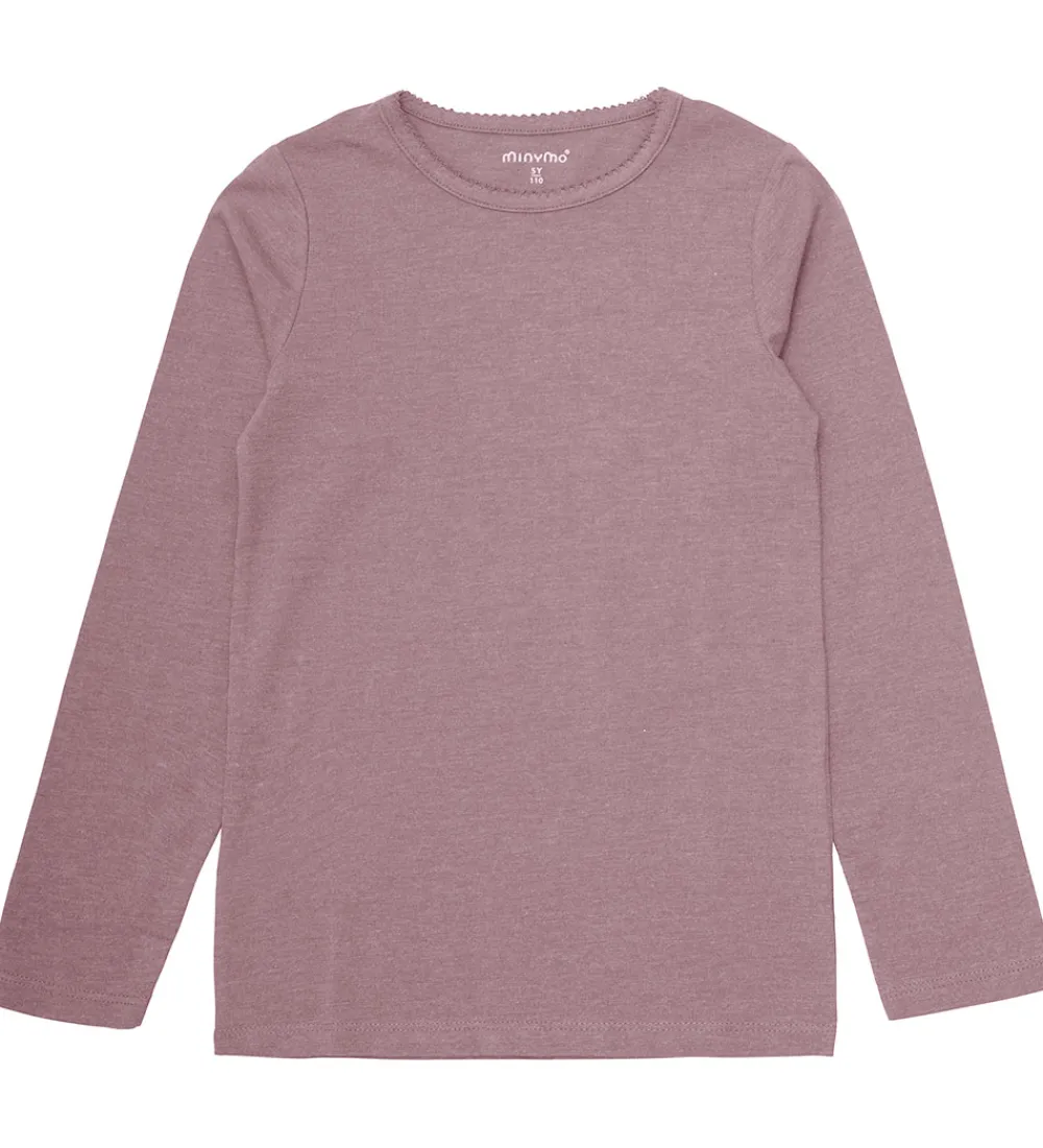 Børn Minymo Basis>Bluser - 2-pak - Elderberry/Rainy Day