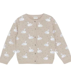 Børn Minymo Cardigans>Cardigan - Strik - AOP - Smoke Gray