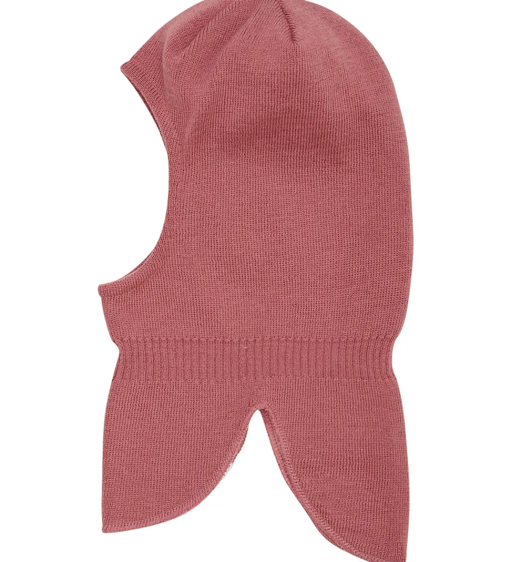 Børn Minymo Elefanthuer>Elefanthue - Uld/Akryl - 2-Lags - Withered Rose