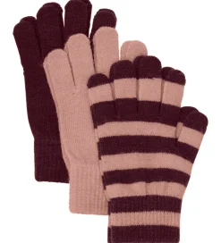 Børn Minymo Handsker Og Luffer|Handsker - 3-pak - Uld - Catawba Grape