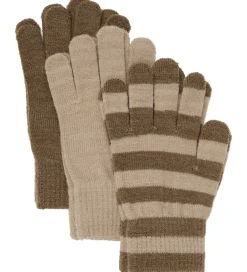 Børn Minymo Handsker Og Luffer>Handsker - 3-pak - Uld - Caribou