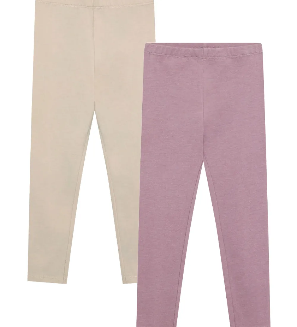 Børn Minymo Leggings|Basis|Leggings - AOP - 2-pak - Elderberry