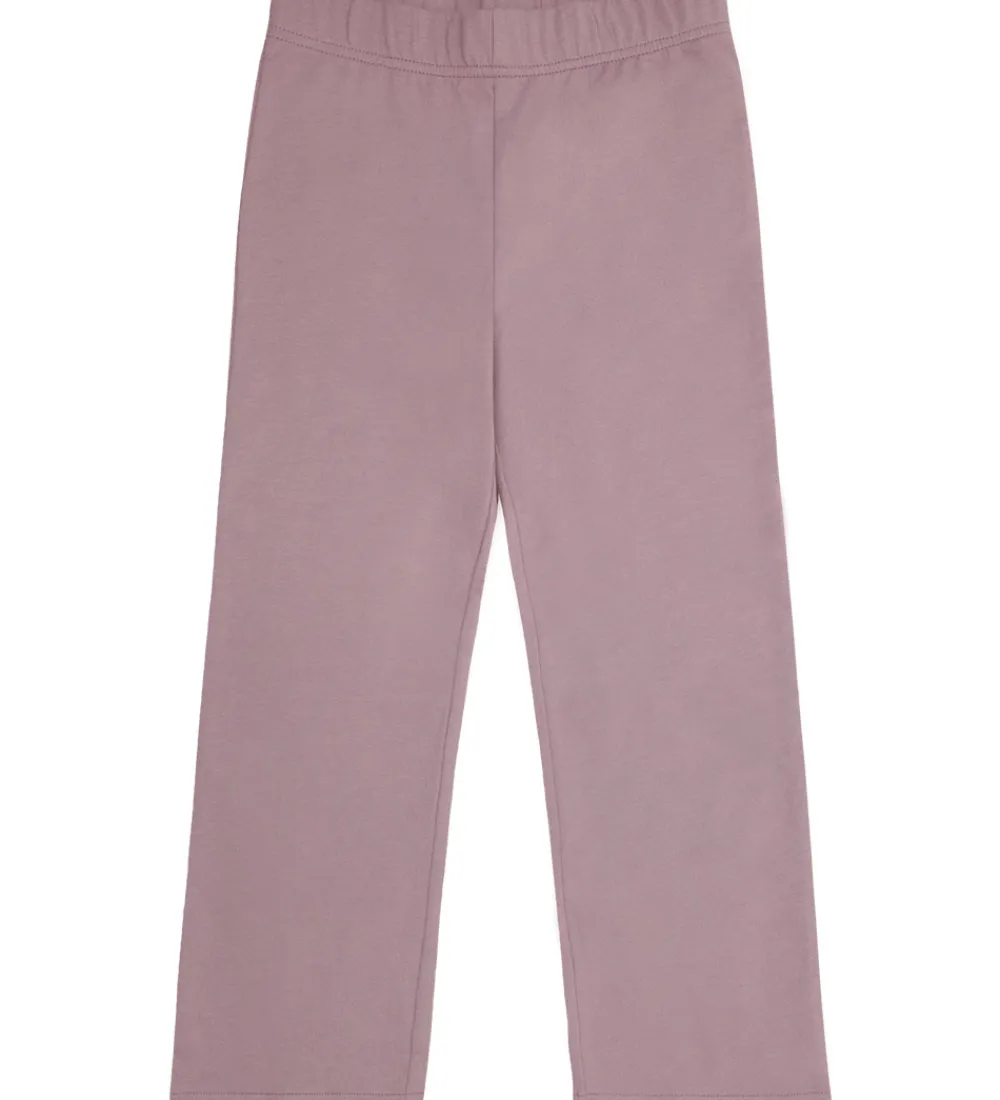 Børn Minymo Basis>Leggings m. Fleece - 2-pak - Elderberry/Rainy Day