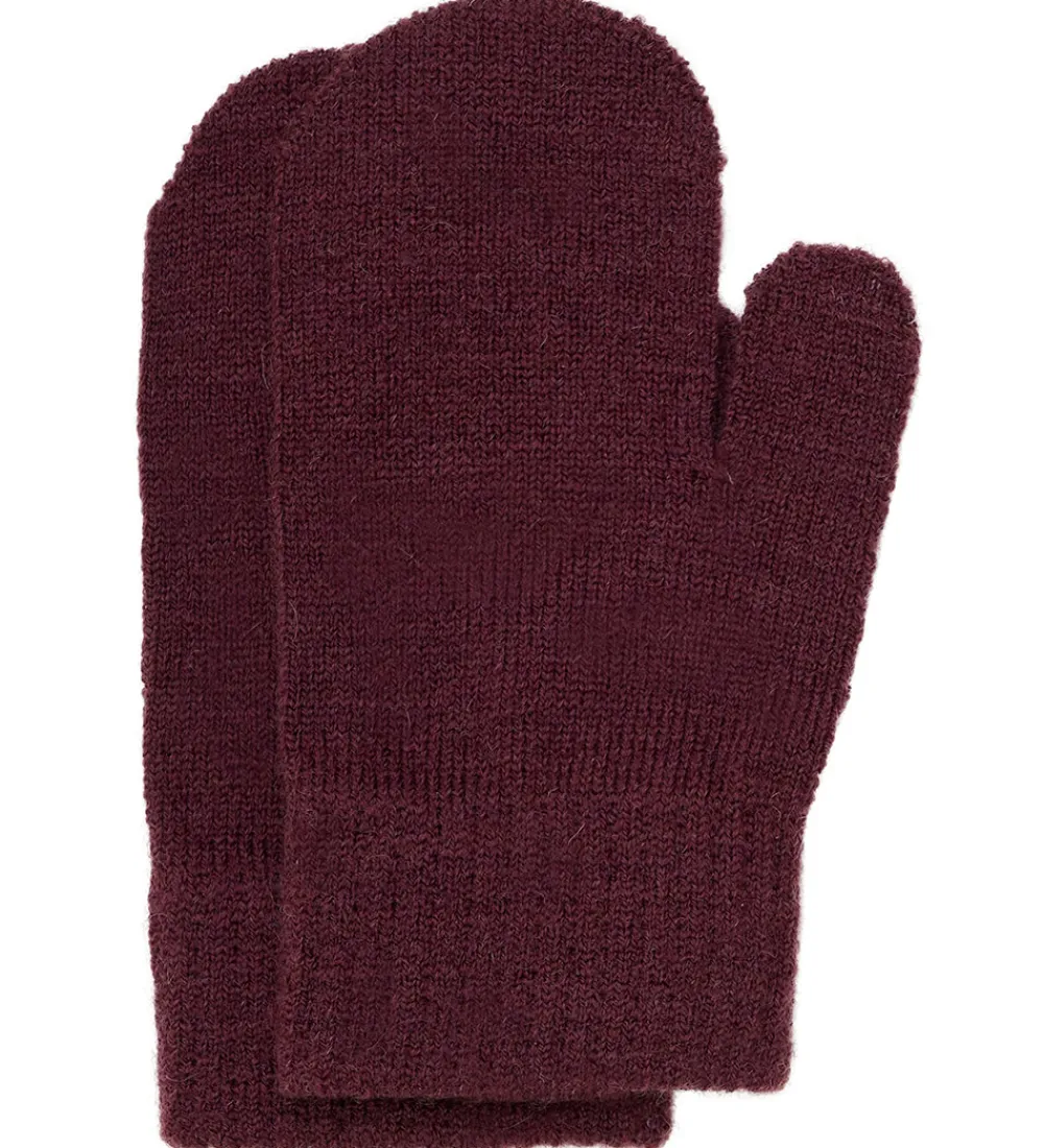 Børn Minymo Handsker Og Luffer>Luffer - 3-pak - Uld - Strik - Catawba Grape