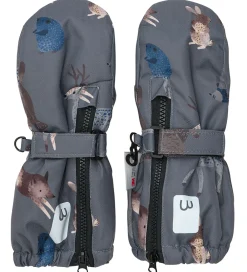 Børn Minymo Handsker Og Luffer|Lufferm. Fleece - Dark Gull Grey