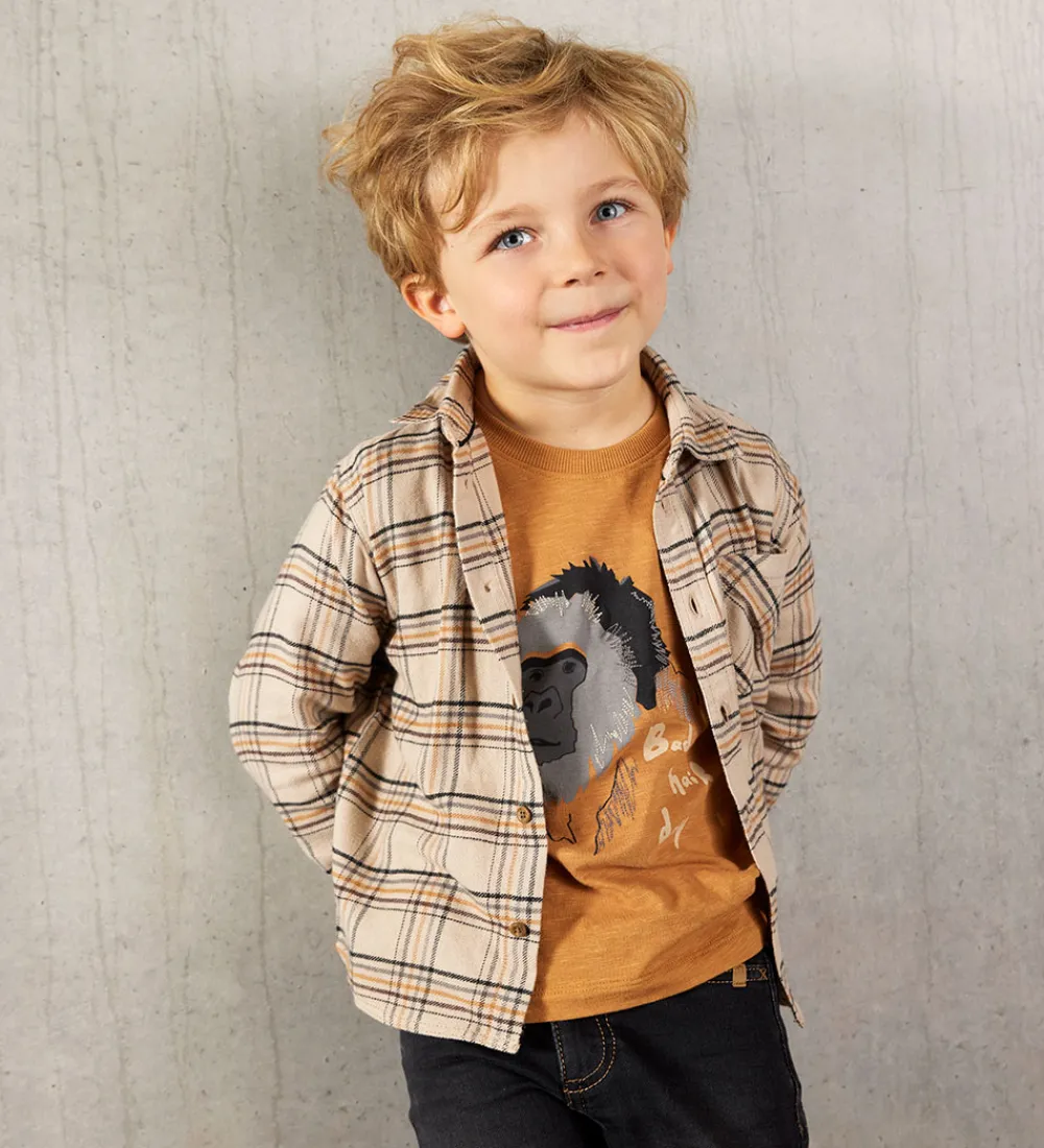 Børn Minymo Skjorter>Skjorte - Oxford Tan