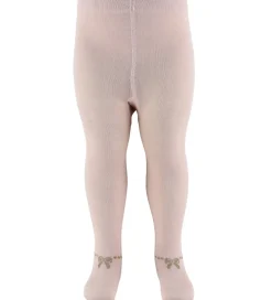 Børn Minymo Strømpebukser|Strømpebukser - 2-pak - Shell/beige m. Sløjfer