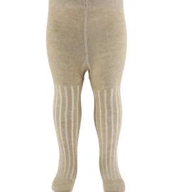 Børn Minymo Strømpebukser>Strømpebukser - Rib - Silver Mink