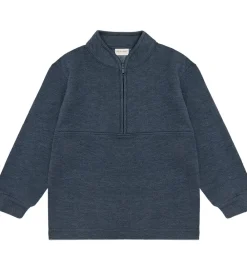 Børn Minymo Basis|Sweatshirt m. Lynlås - 2-pak - Vetiver