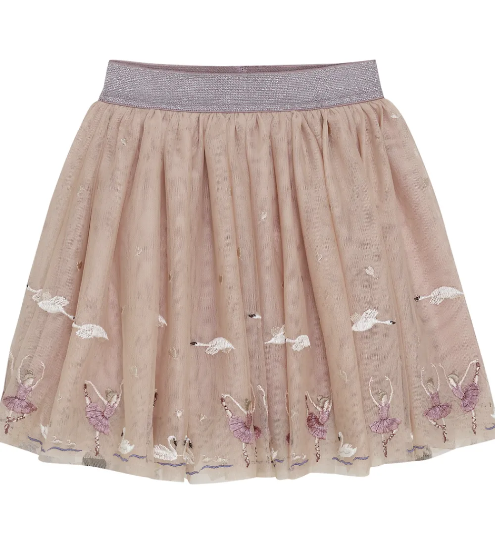 Børn Minymo Nederdele>Tylnederdel - Shadow Gray m. Broderi