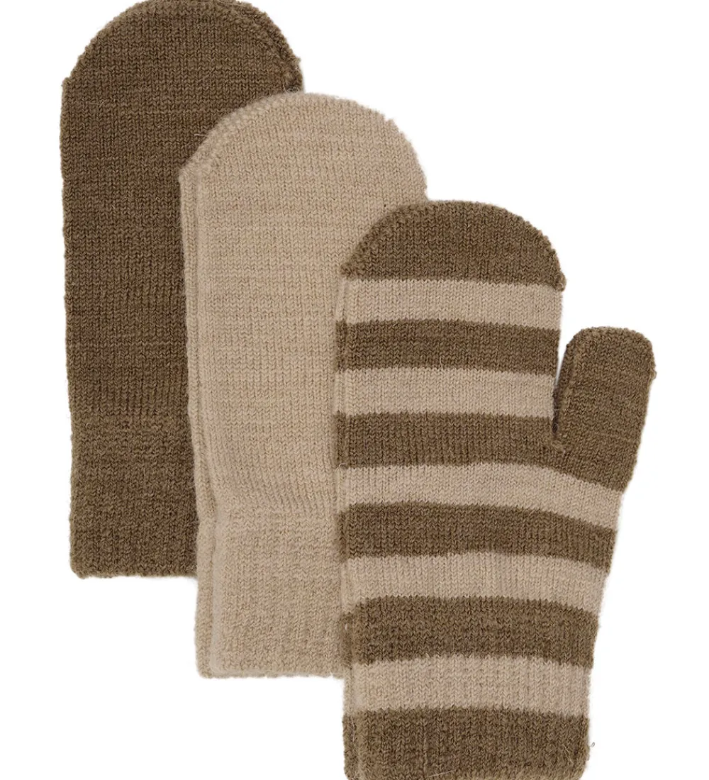 Børn Minymo Handsker Og Luffer|Minyno Luffer - 3-pak - Uld - Caribou