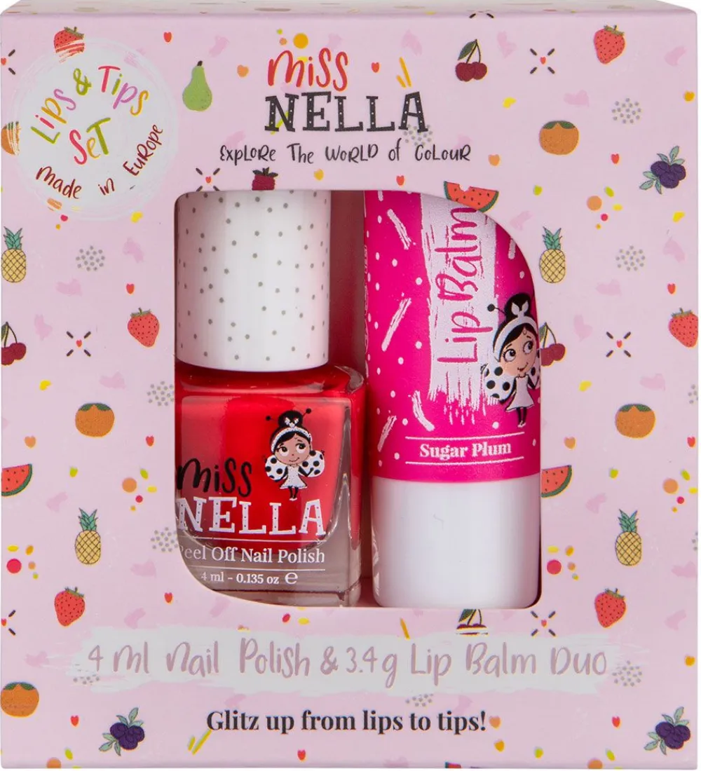 Miss Nella Neglelak>Læbepomade og Neglelak - Duo nr. 2