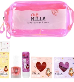 Miss Nella Sminke>Sminketaske m. Indhold - Pink Glamorous Picks