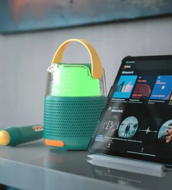 Mobility on Board Musikinstrumenter|Højtalere></noscript>Højtaler m. Mikrofon - Karaoke - Blå