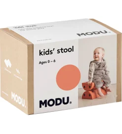 MODU Motorisk Legetøj|Stole>Børneskammel - 4 Dele - Burnt Orange/Dusty Green