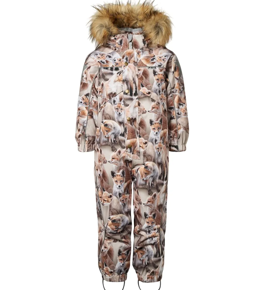 Børn Molo Flyverdragter>Flyverdragt - Polaris Fur - Playing Foxes