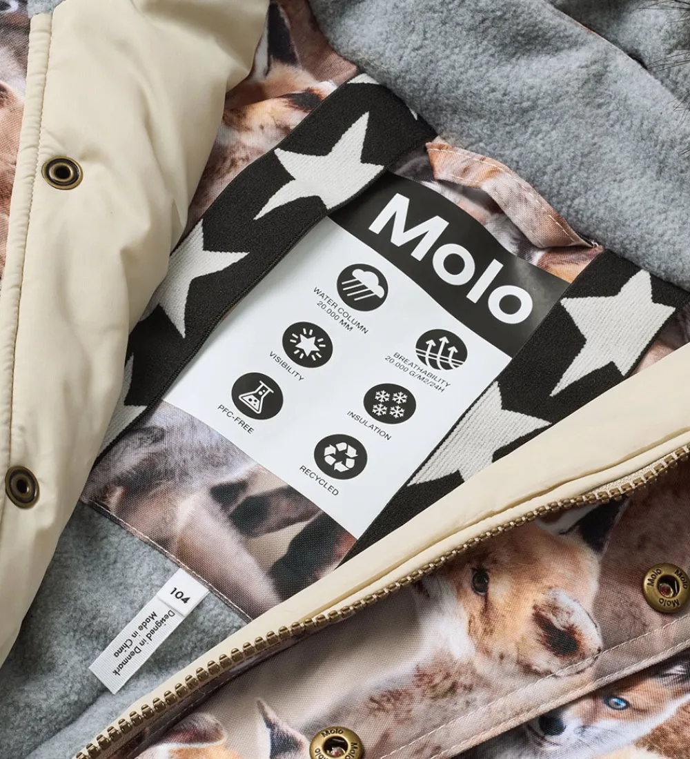 Børn Molo Flyverdragter>Flyverdragt - Polaris Fur - Playing Foxes