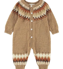 Børn Molo Heldragter>Heldragt - Strik - Uld - Frej - Light Browns
