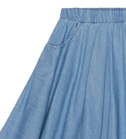 Børn Molo Nederdele></noscript>Nederdel - Denim - Bell - Sky Indigo