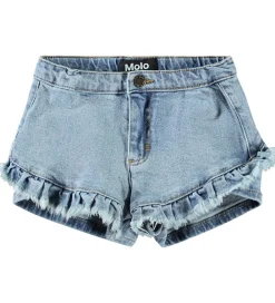 Børn Molo Shorts Og Knickers|Shorts - Denim - Agnetha - Distressed Washed