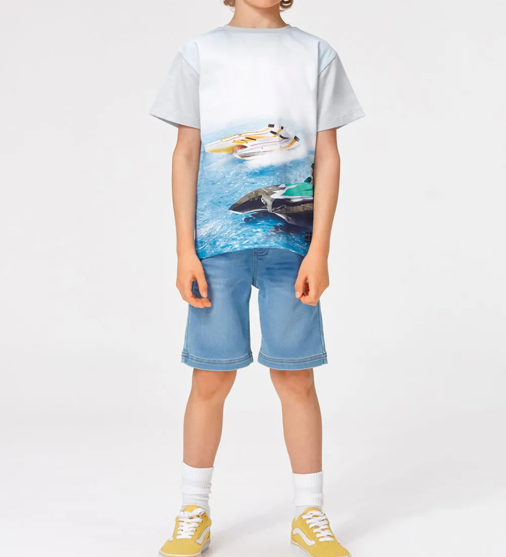 Børn Molo Shorts Og Knickers|Shorts - Denim - Ali - Soft Denim Blue