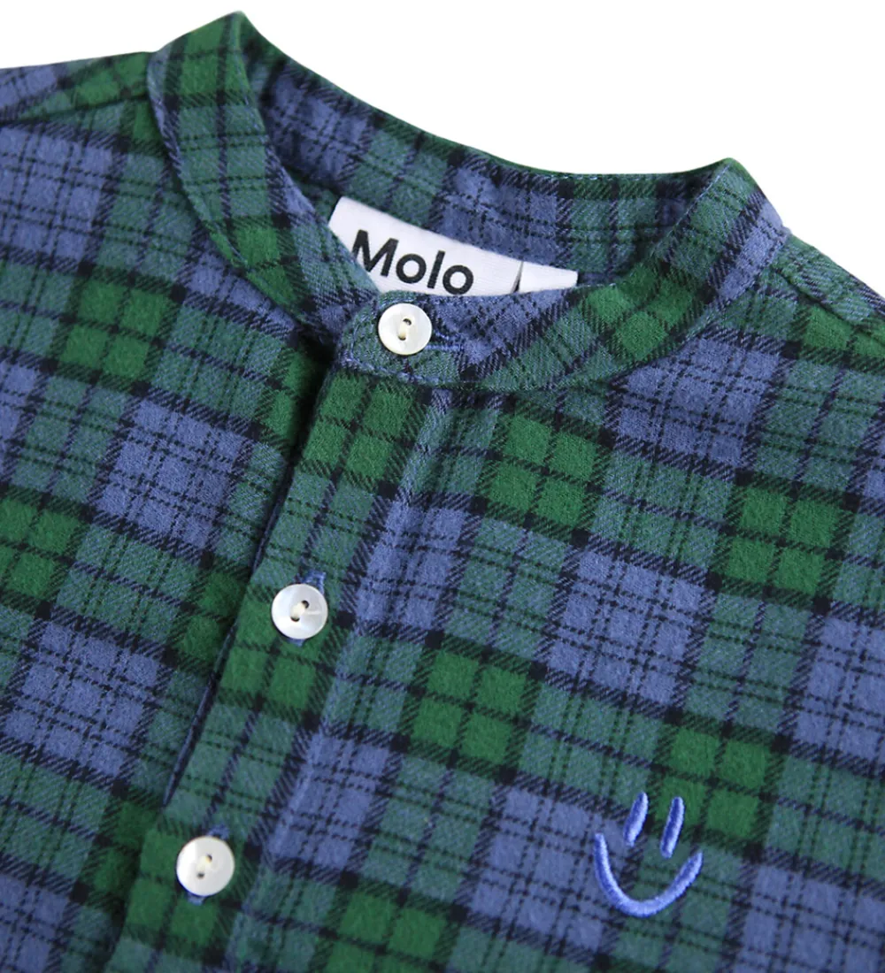 Børn Molo Skjorter>Skjorte - Enoz - Blue Pine Check