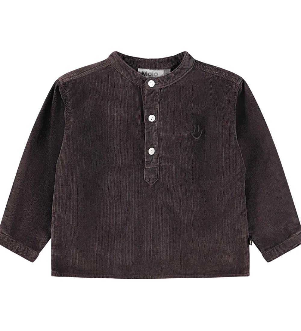 Børn Molo Skjorter|Skjorte - Fløjl - Enoz - Dark Cocoa