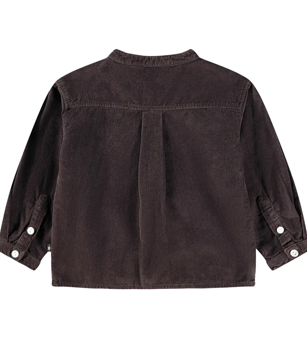 Børn Molo Skjorter|Skjorte - Fløjl - Enoz - Dark Cocoa