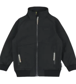 Børn Molo Softshell|Softshelljakke m. Fleece - Cloudy - Sort