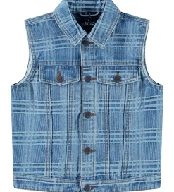 Børn Molo Veste>Vest - Denim - Hertha - Washed Check