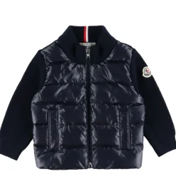 Børn Moncler Termotøj>Cardigan - Uld/Dun - Navy