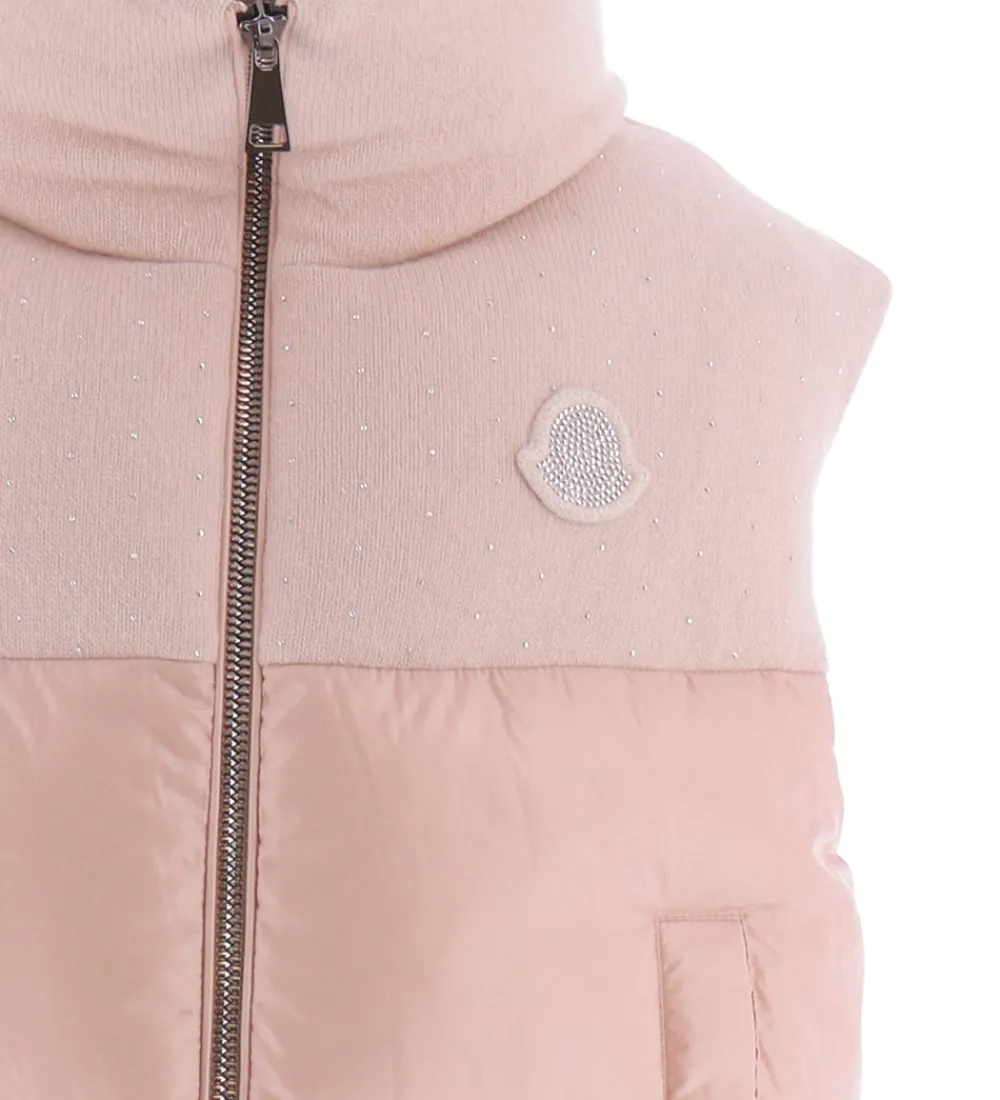 Børn Moncler Veste|Dunveste Og Dyneveste|Dunvest - Suzan - Dusty Rose m. Similisten