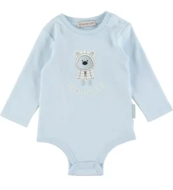 Moncler Savlesmække|Sæt - Hue/Savlesmæk/Body l/æ - Lyseblå m. Bamse