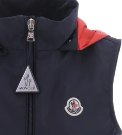 Børn Moncler Veste|Vest - Zene - Mørkeblå m. Rød/Hvid