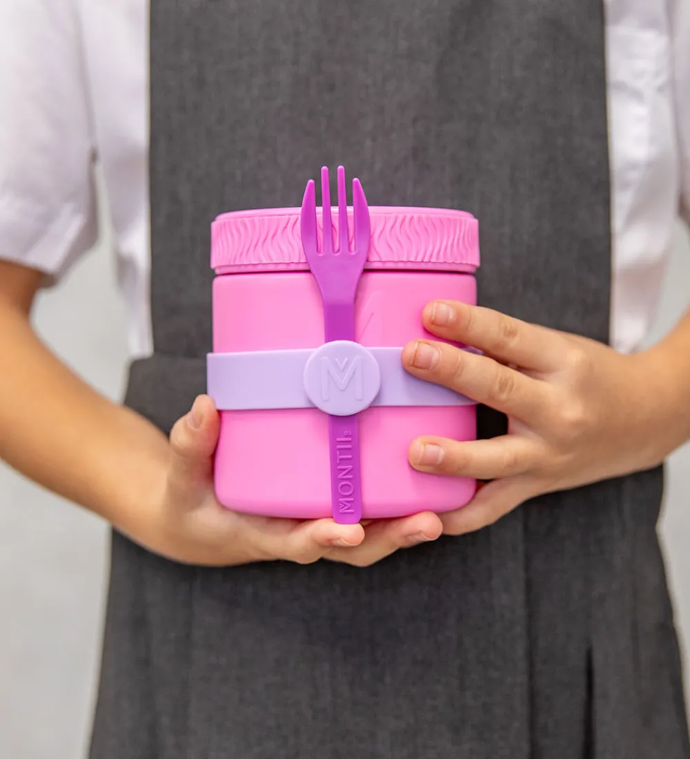 Montiico Skole|Madkasser|Bestikbånd - Silikone - Lilac