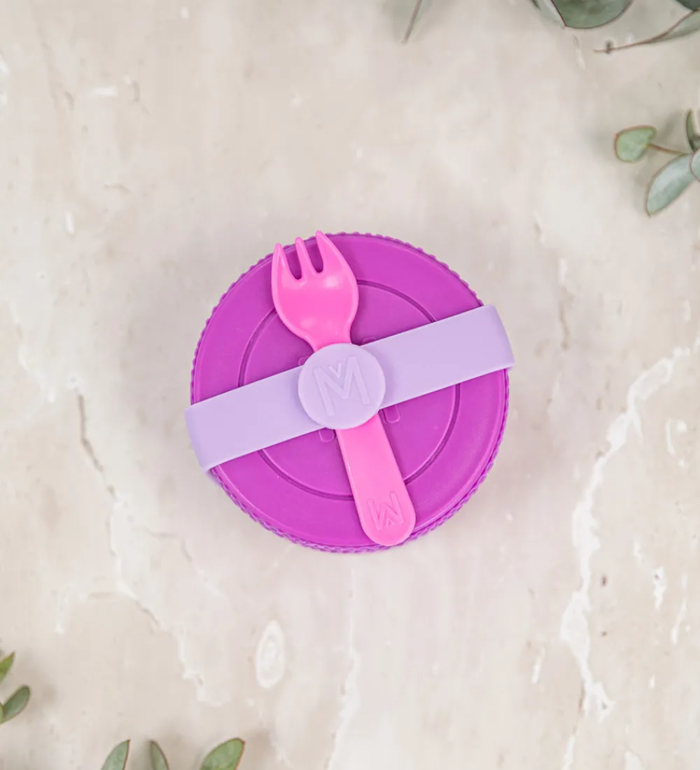 Montiico Skole|Madkasser|Bestikbånd - Silikone - Lilac