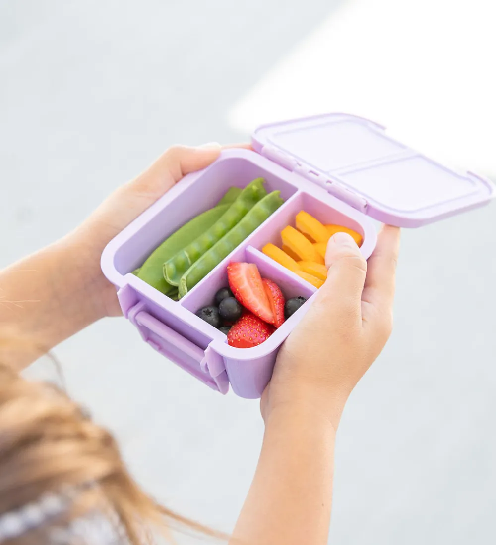 Montiico Madkasser|Snackboks m. 3 rum - Bento Two - 500 ml - Lilac