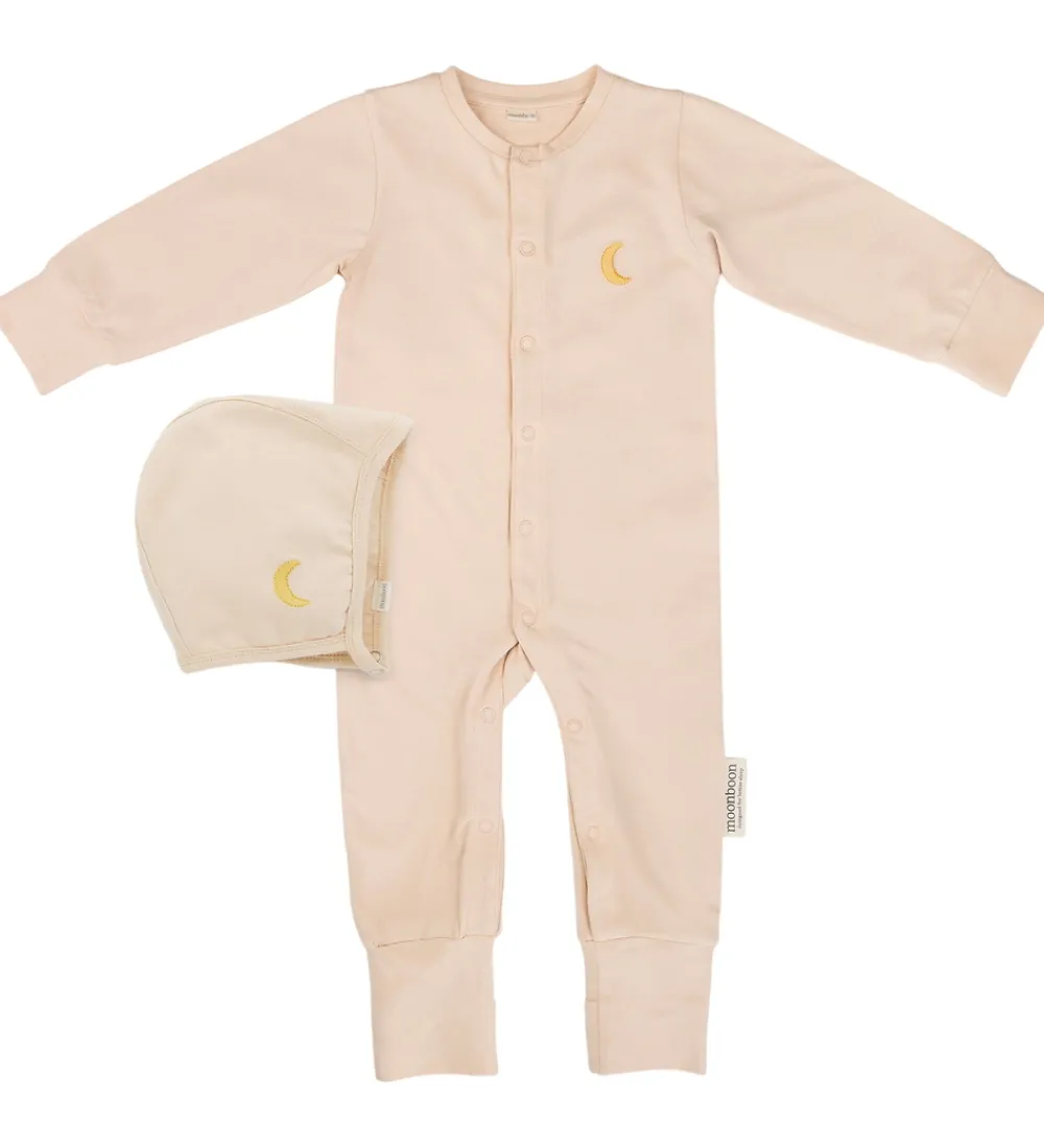 Børn Moonboon Nattøj>Natdragt m. Babyhjelm - Gaveæske - Rose Cloud
