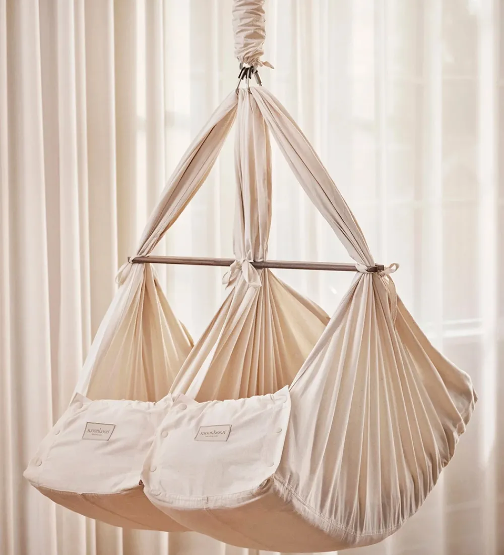 Moonboon Senge>Tvillinge-slyngevugge - 70x95 cm - Nature