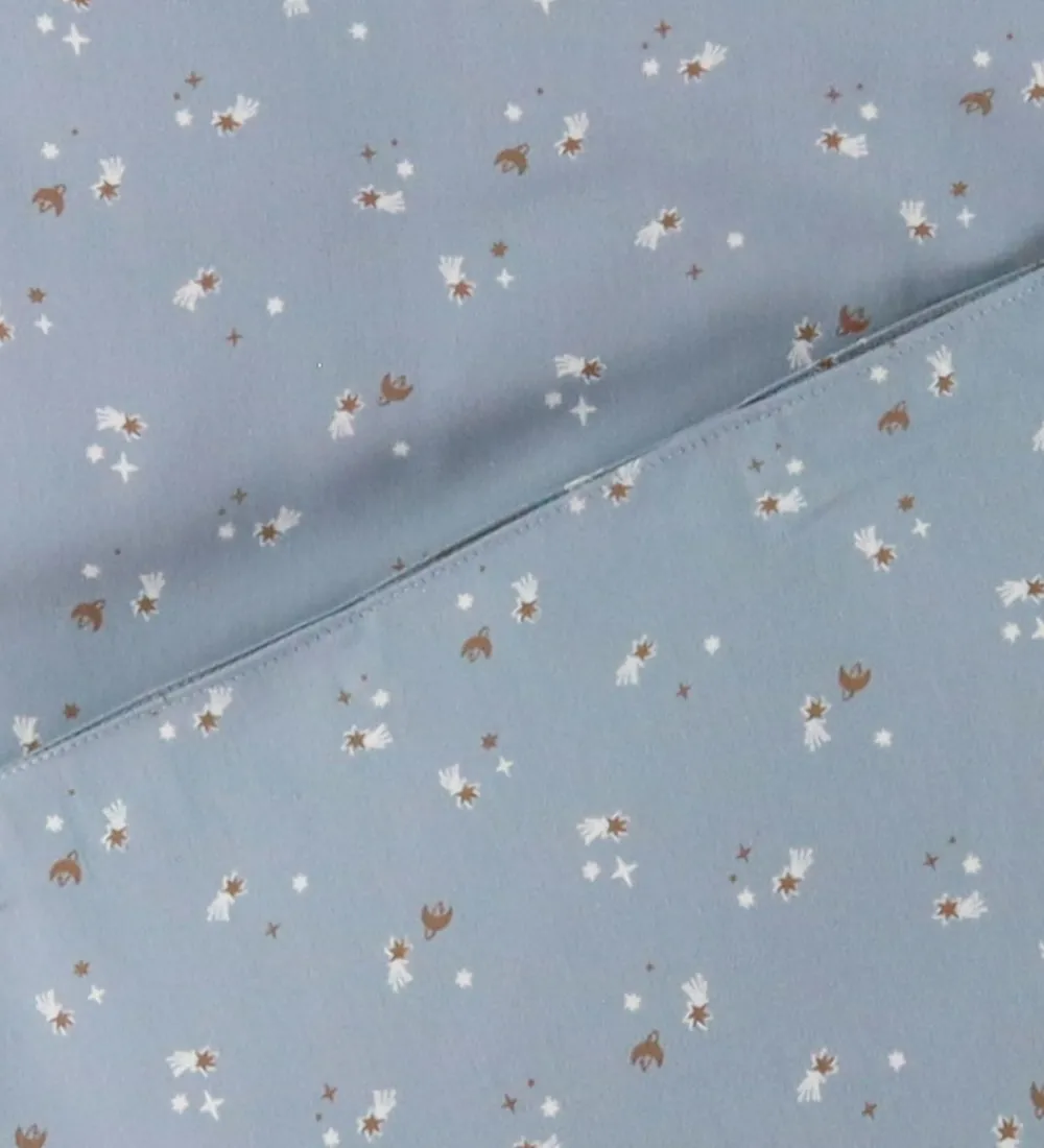 Müsli Sovetid|Sengetøj>Sengetøj - Baby - Stars - Jasmin Blue/Balsam Cream/Walnut