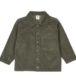 Børn Müsli Skjorter|Skjorte - Fløjl - Deep Green