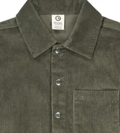 Børn Müsli Skjorter|Skjorte - Fløjl - Deep Green