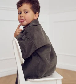 Børn Müsli Skjorter|Skjorte - Fløjl - Deep Green