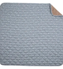 Børn Müsli Tæpper|Børneværelset|Tæppe - Quiltet - 90x90 cm - Stars - Jasmin Blue/Balsam Cr