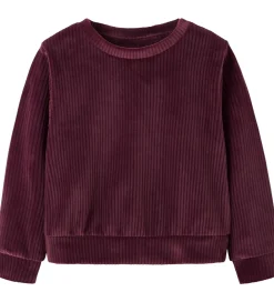 Børn Name It Juletøj|Bluse - Fløjlsvelour - Cropped - NmfVeloa - Burgundy