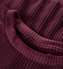 Børn Name It Juletøj|Bluse - Fløjlsvelour - Cropped - NmfVeloa - Burgundy