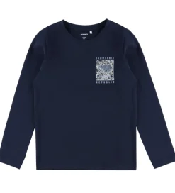 Børn Name It Bluser>Bluse - NkmVux - Navy Blazer/Golden