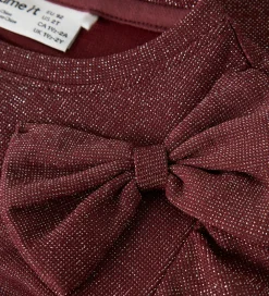 Børn Name It Juletøj|Bluse - NmfRoisin - Burgundy m. Glimmer