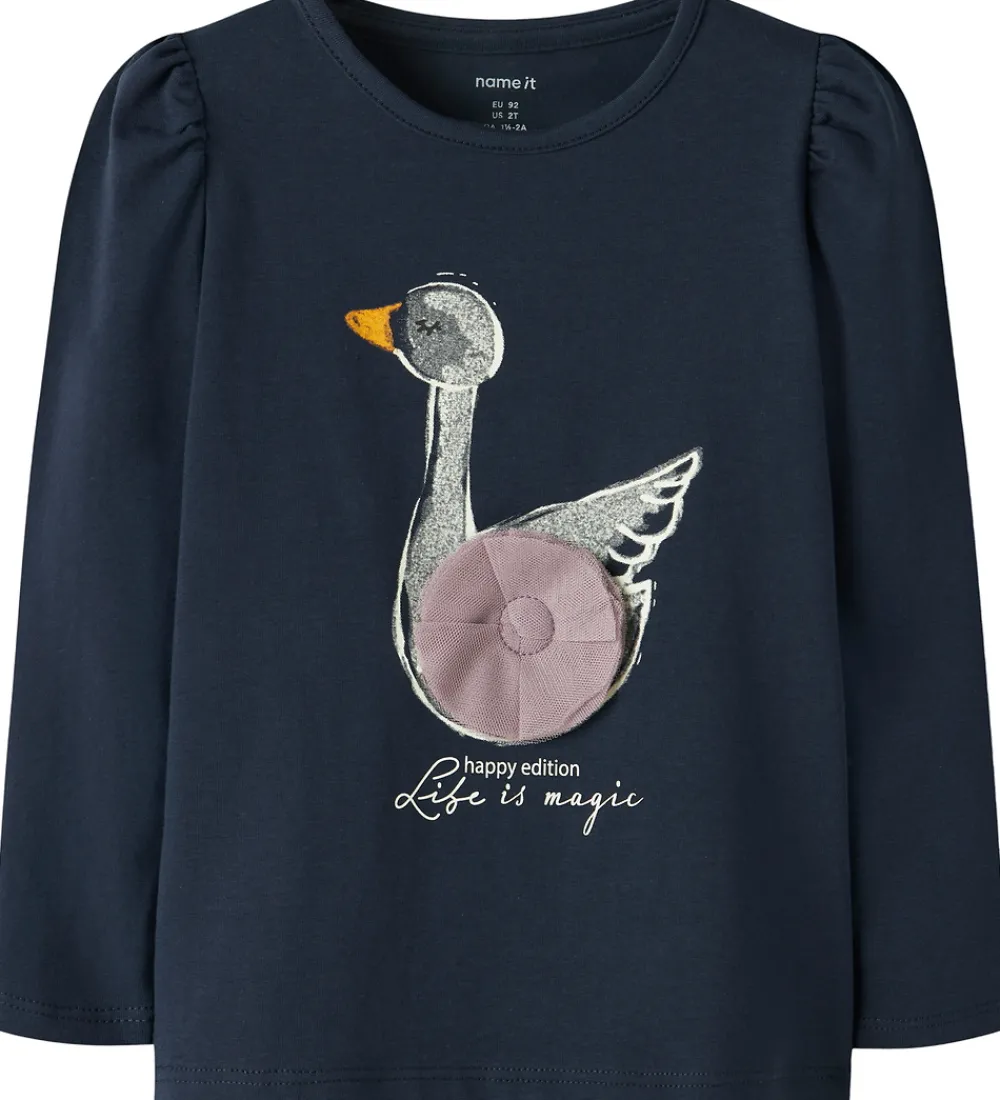 Børn Name It Bluser>Bluse - NmfSwana - Navy Blazer